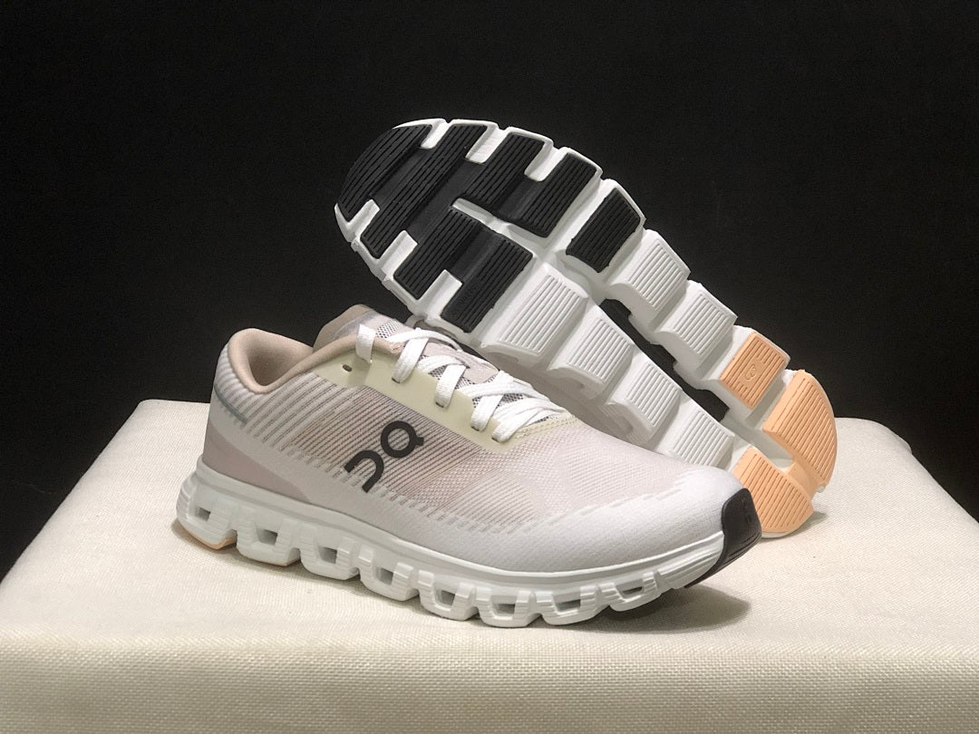 White and Beige On Cloud 6 Push Sneakers - product image from the listing.