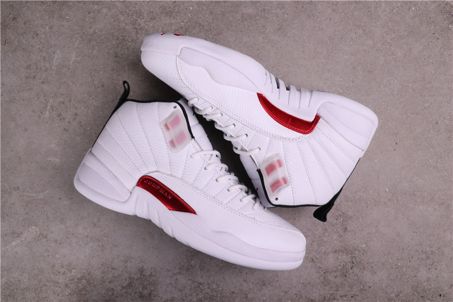 Air Jordan 12 Reverse Flu Game White Red CT8013-106 - product image from the listing.