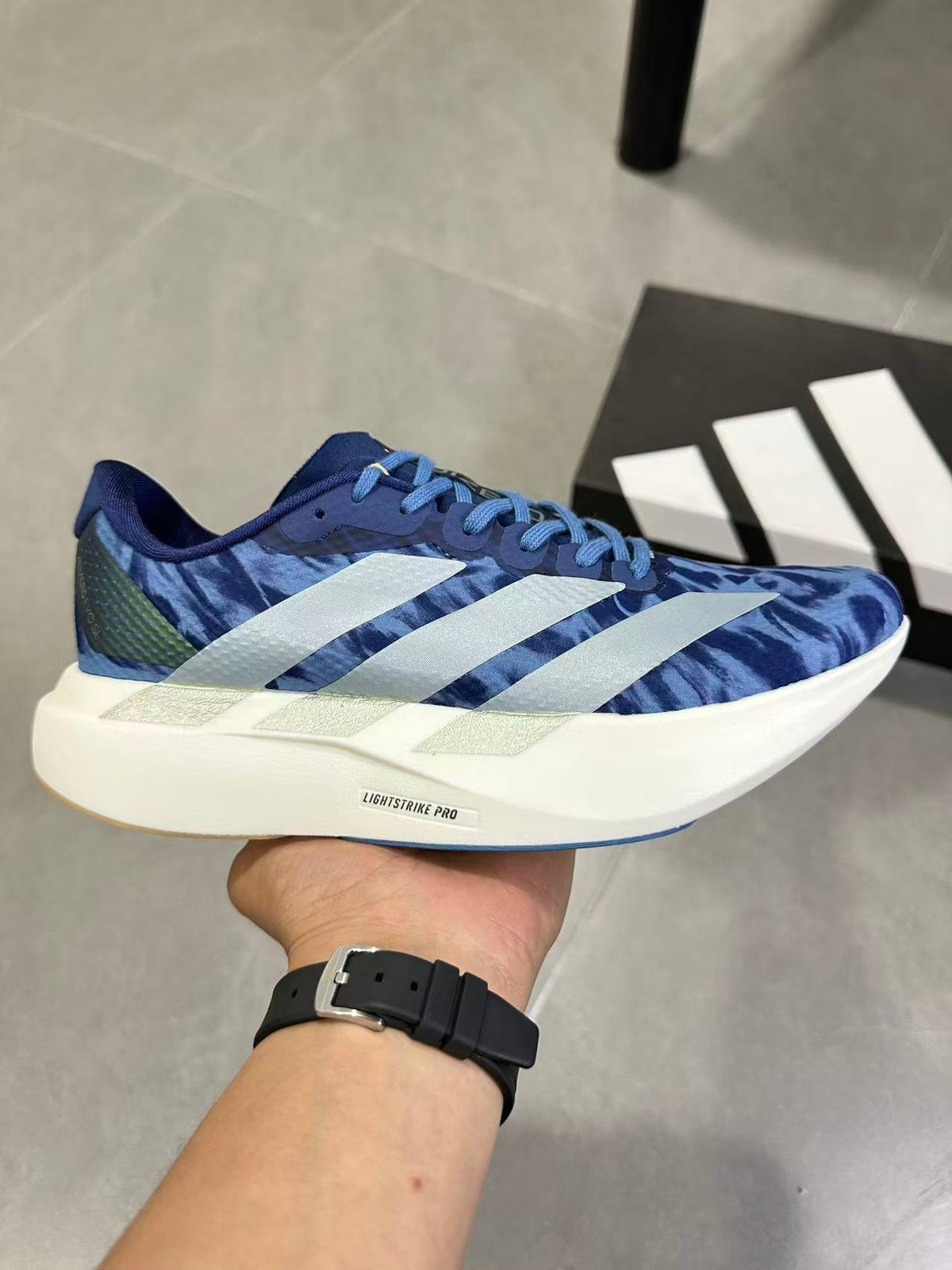 adidas Lightstrike Pro Running Shoes in Blue KI6926 - product image from the listing.