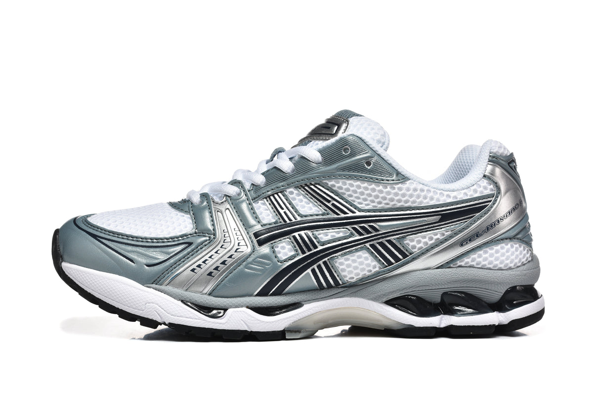 ASICS GEL-KAYANO 14 Sneakers in White Silver - product image from the listing.