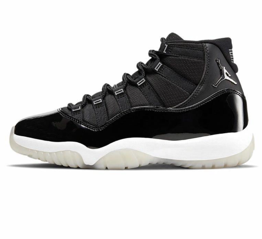"Gamma Blue" Jordan 11 Retro Black High-Top Sneakers 378037-011 - product image from the listing.
