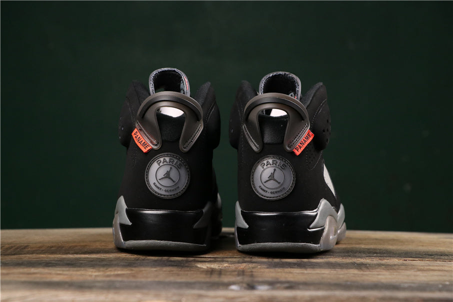 Air Jordan 6 Paris Sneakers in Black, in Grey and Bright Red - product image from the listing.