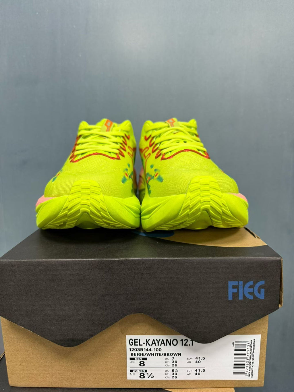ASICS Superblast 3 Shoes for Running Yellow/Red/Green 1013A180-005 - product image from the listing.