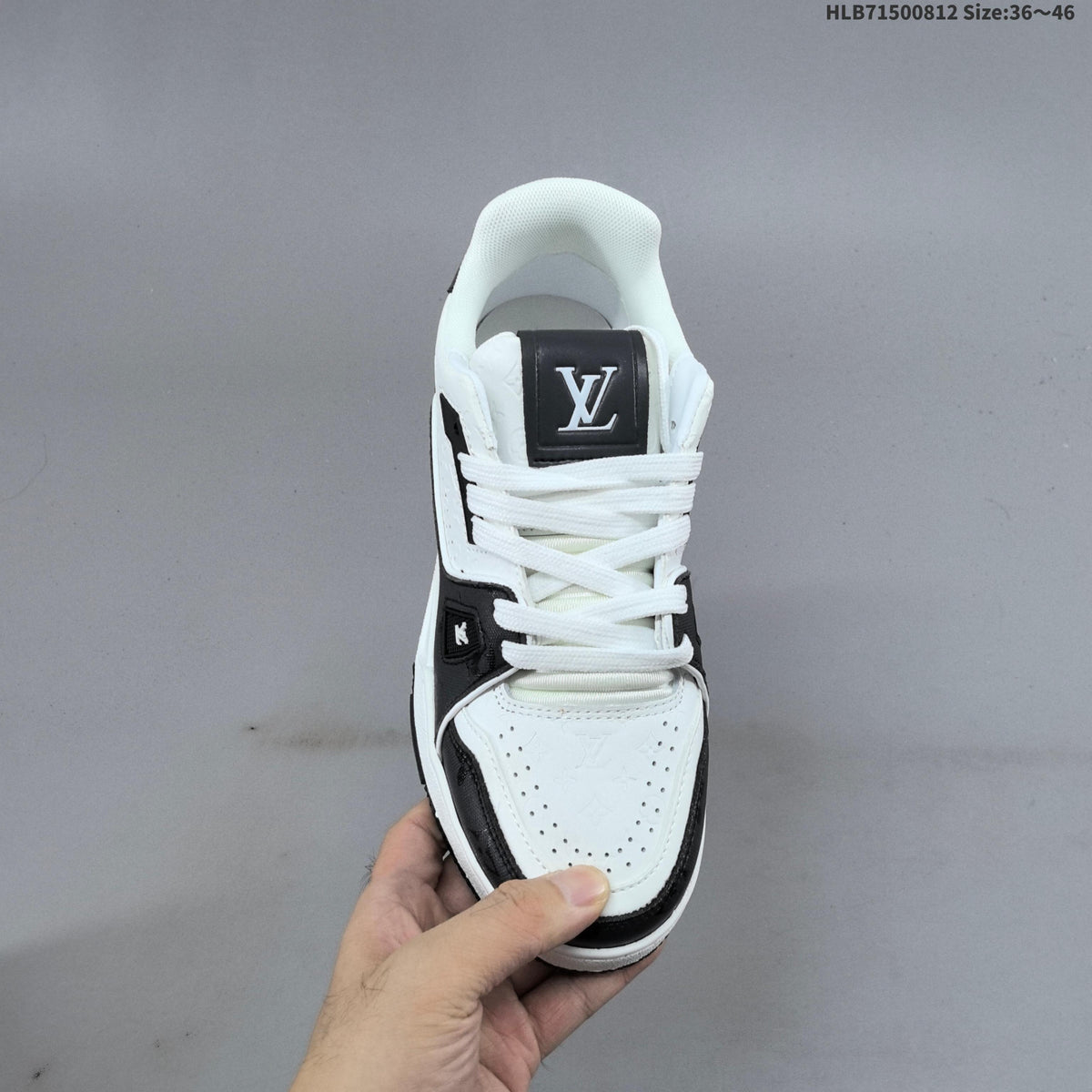 Louis Vuitton Low-Top Sneakers in White and Black - product image from the listing.