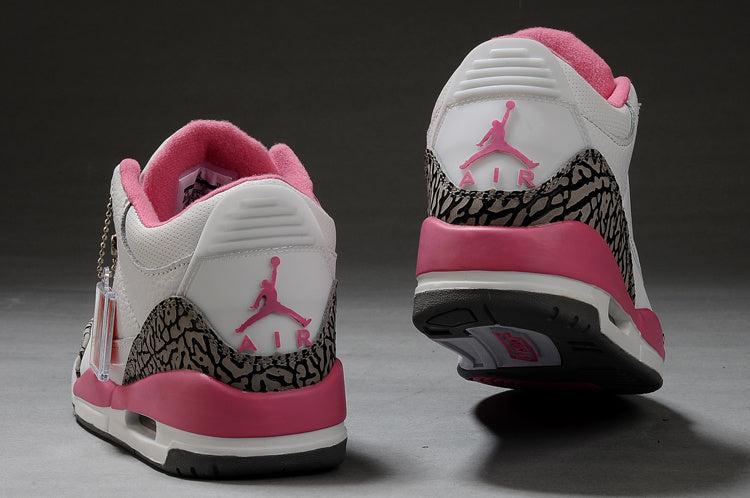 Air Jordan 3 High-Top Sneakers White Pink - product image from the listing.
