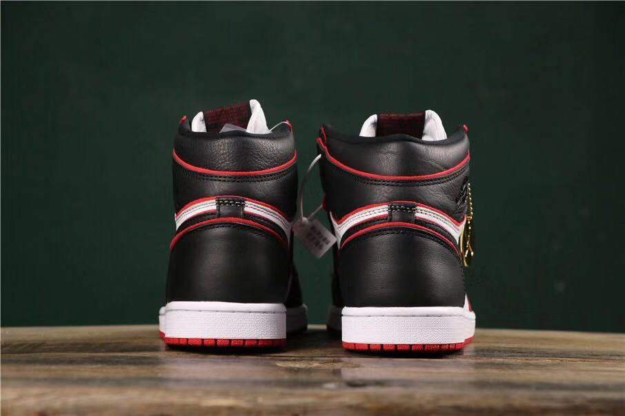 Air Jordan 1 Retro High OG Sneakers in Black Red White - product image from the listing.