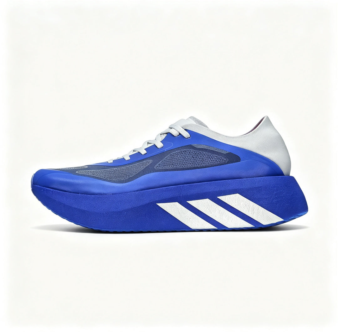 Blue and Gray Three-Stripe Trainers - product image from the listing.