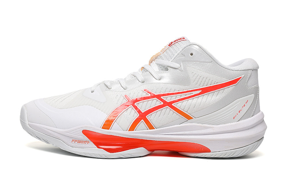 ASICS Sky Elite FF 3 Volleyball Shoes in White Orange - product image from the listing.