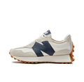 Cream and Navy New Balance 327 Sneakers - product image from the listing.