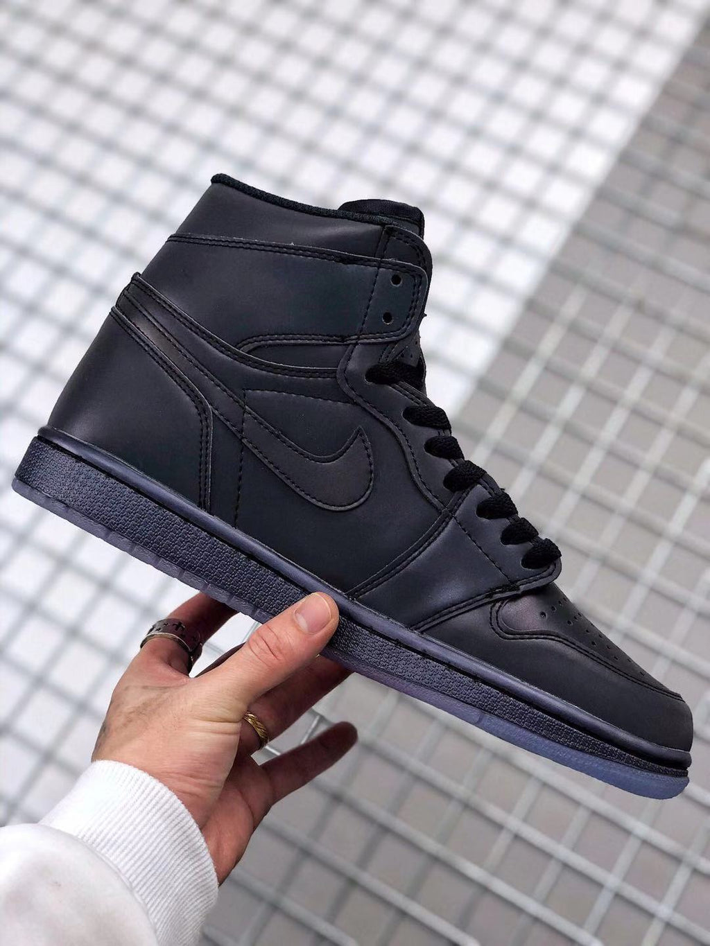 Air Jordan 1 High Zoom R2T Chameleon Sneakers in Black - product image from the listing.