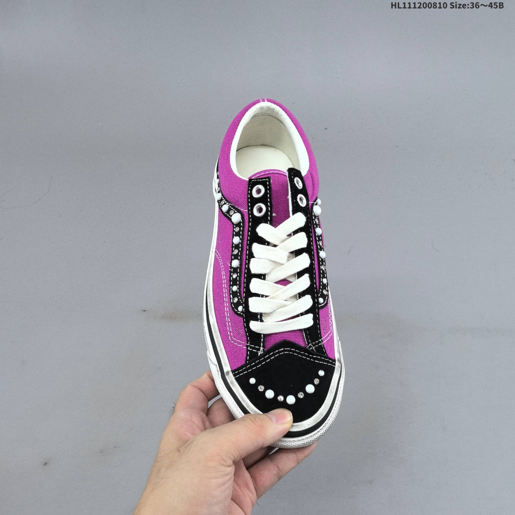 Vans Old Skool Platform Low-Top Sneakers, in Purple and Black - product image from the listing.