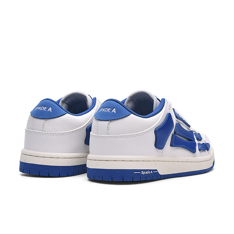 White Low-Top Sneakers in and Blue MFS003-123 - product image from the listing.