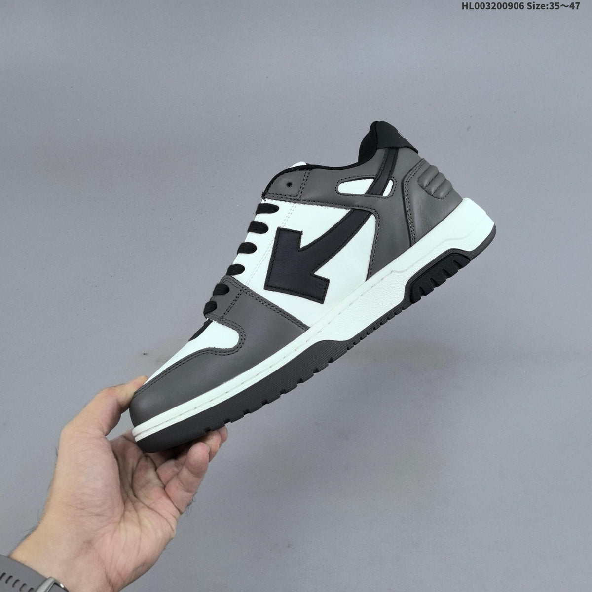 Gray and White Off-White Out Of Office Sneakers - product image from the listing.
