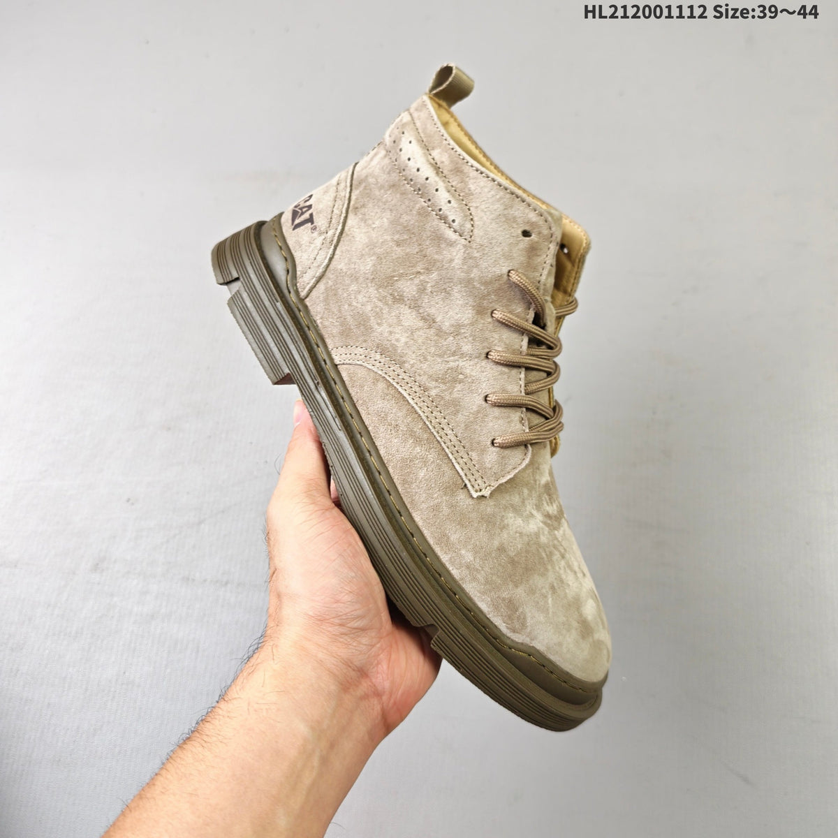 Footwear Beige Lace-Up Chukka Boots by CAT - product image from the listing.