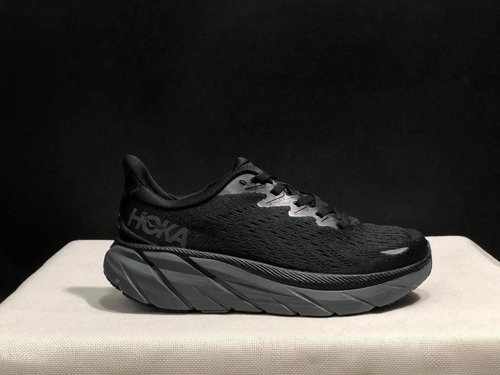 HOKA Clifton 8 Shoes for Running, Black and Ink Wash - product image from the listing.