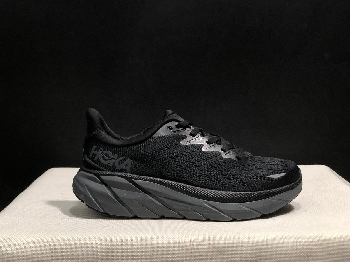 HOKA Clifton 8 Shoes for Running, Black and Ink Wash - product image from the listing.