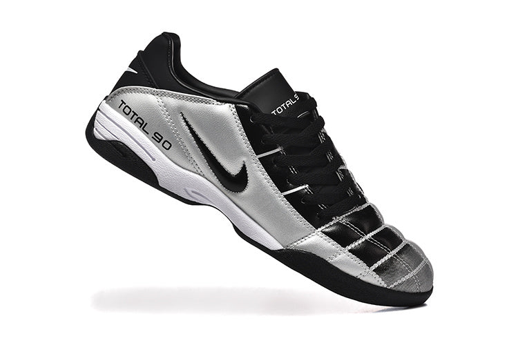 Nike Total 90 Indoor Soccer Shoes in Black Silver - product image from the listing.