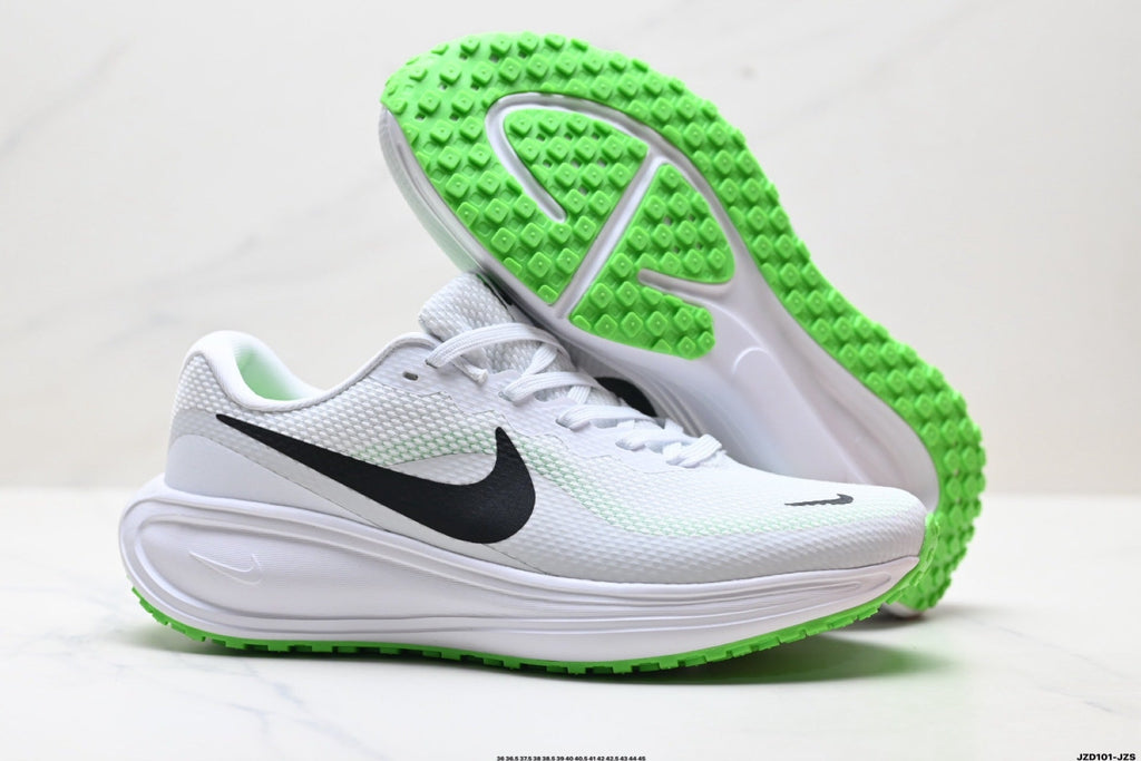 Nike Revolution 8 Running Shoes in White and Green - product image from the listing.
