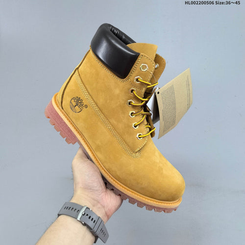 6-Inch Leather Boots in Wheat by Timberland - product image from the listing.