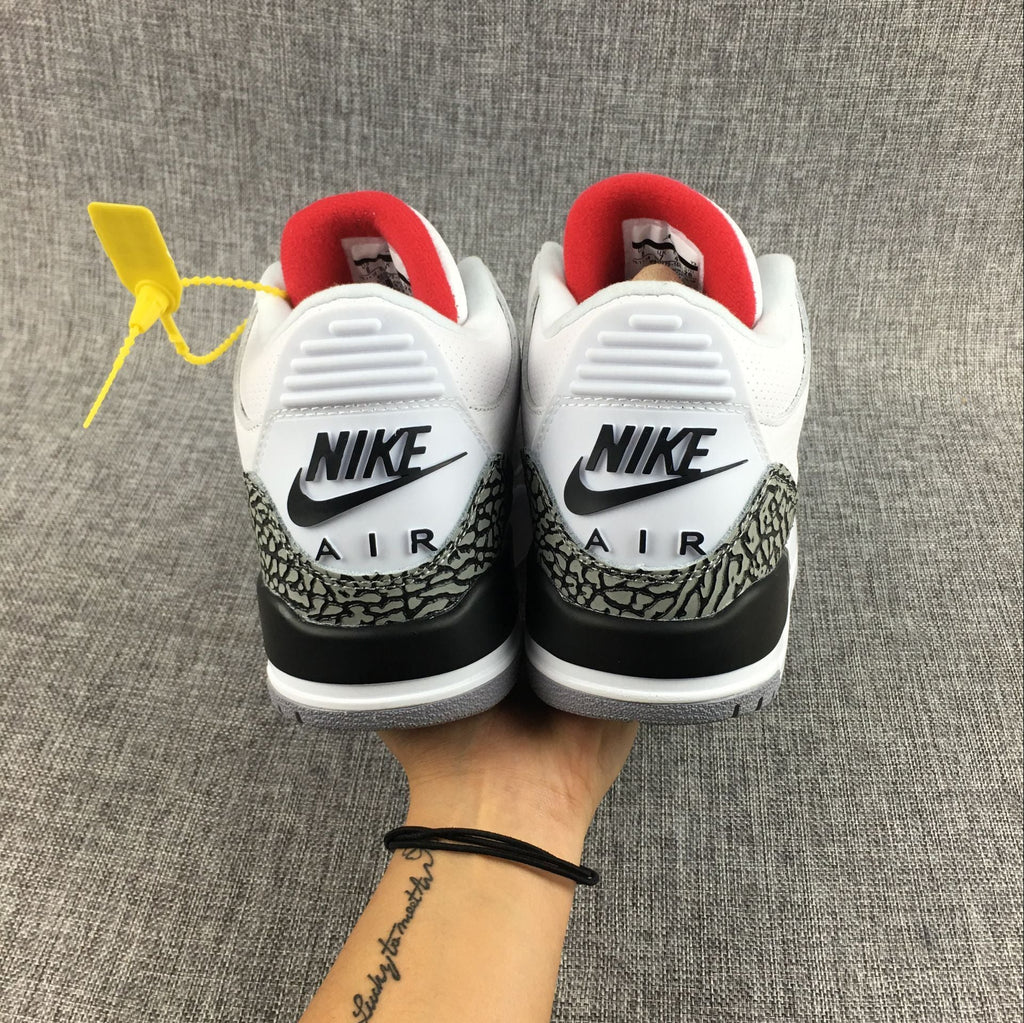 Air Jordan 3 White Cement High-Cut Sneakers - product image from the listing.