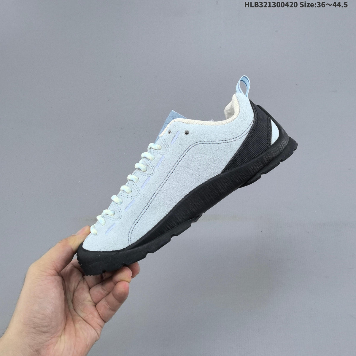 KEEN Jasper Low-Top Outdoor Sneakers, in Light Blue and Black - product image from the listing.