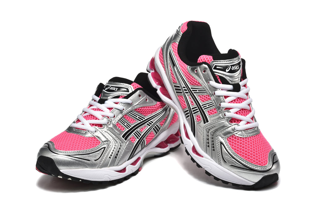 ASICS Gel-Kayano 14 Running Sneakers in Pink Silver - product image from the listing.