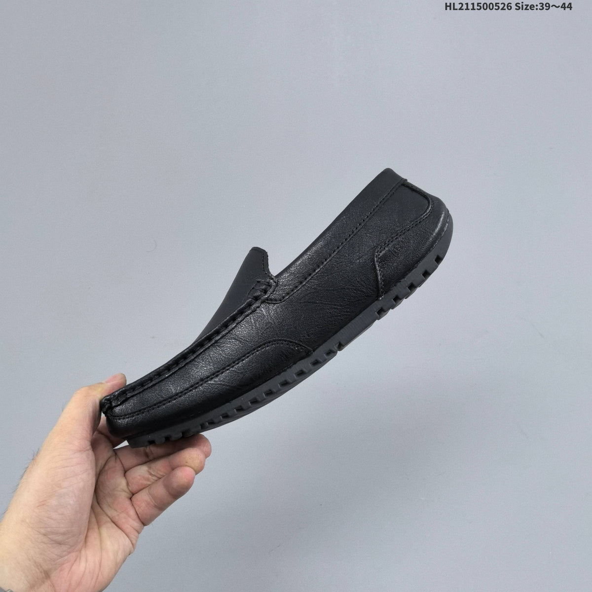 Men's ECCO Leather Slip-On Loafers in Black or Brown - product image from the listing.