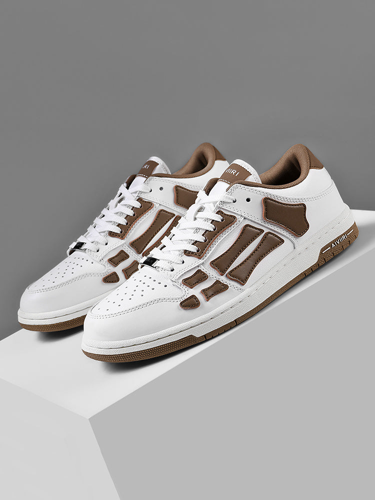 AIVIRI MFS003-126 Low-Top Sneakers in White and Brown - product image from the listing.