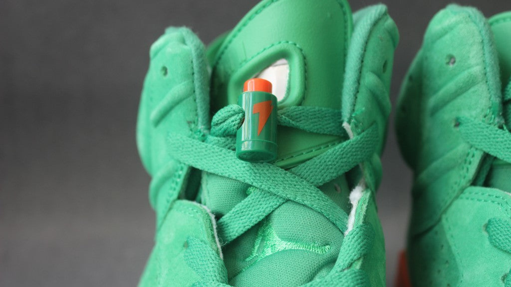 Air Jordan 6 Gatorade High-Top Sneakers in Green 384664-145 - product image from the listing.