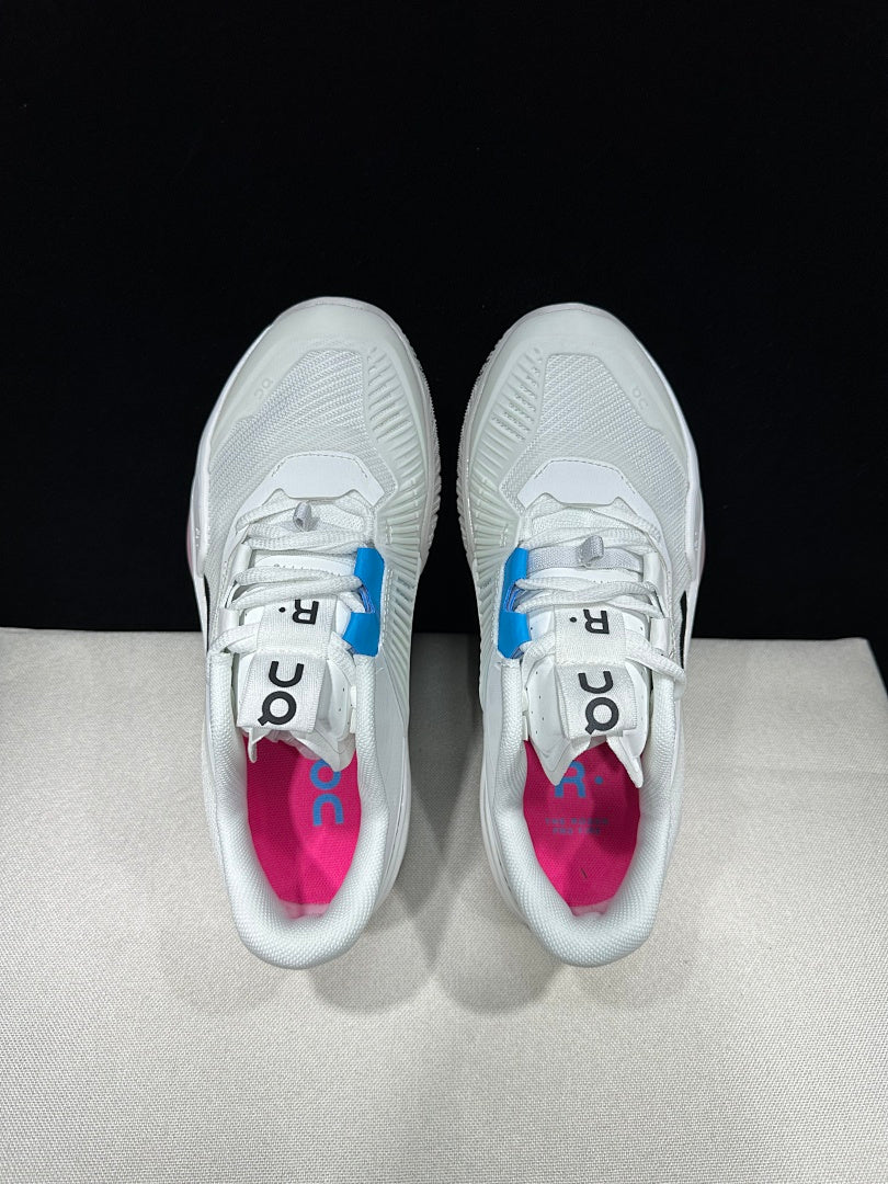 On The Roger Pro Fire Clay White Court Trainers - product image from the listing.