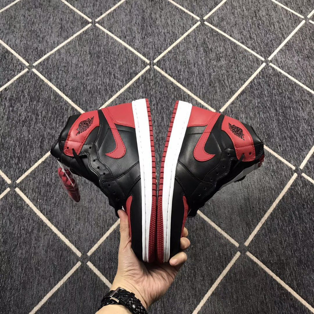 Air Jordan 1 High Sneakers in Black Red White - product image from the listing.
