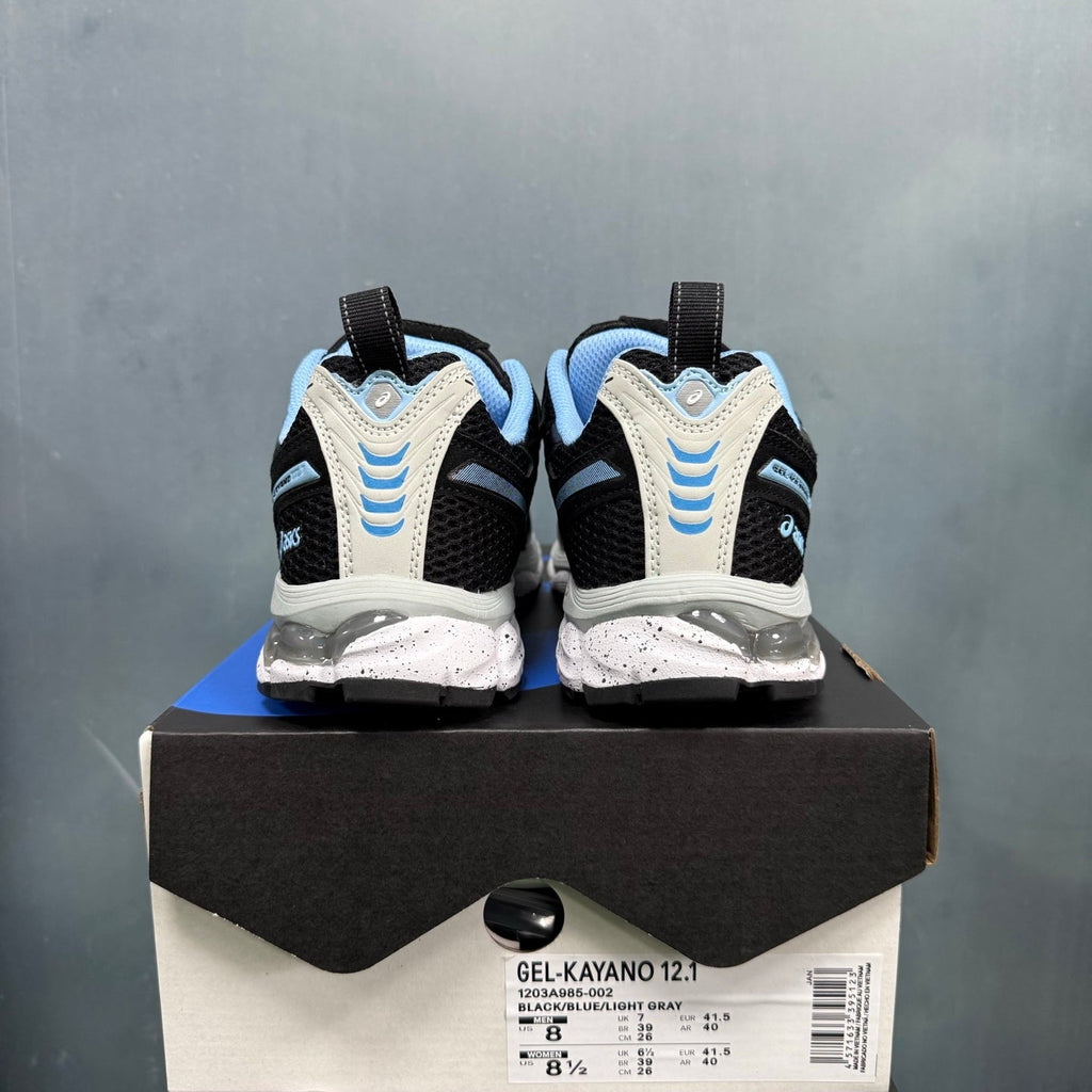 ASICS GEL-KAYANO 12.1 Running Sneakers in Black Blue - product image from the listing.