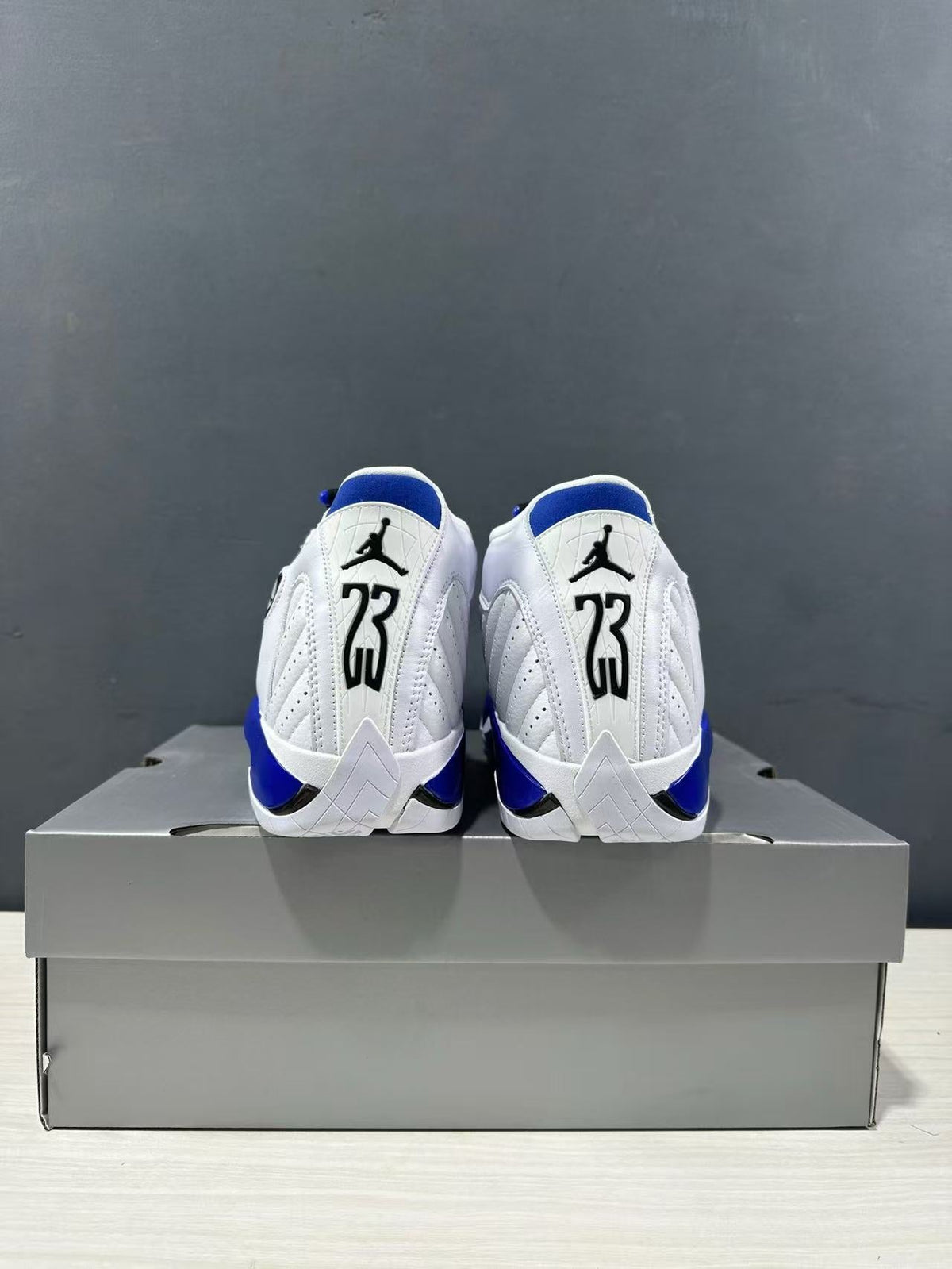 Air Jordan 14 Hyper Royal White Blue 487471-104 - product image from the listing.