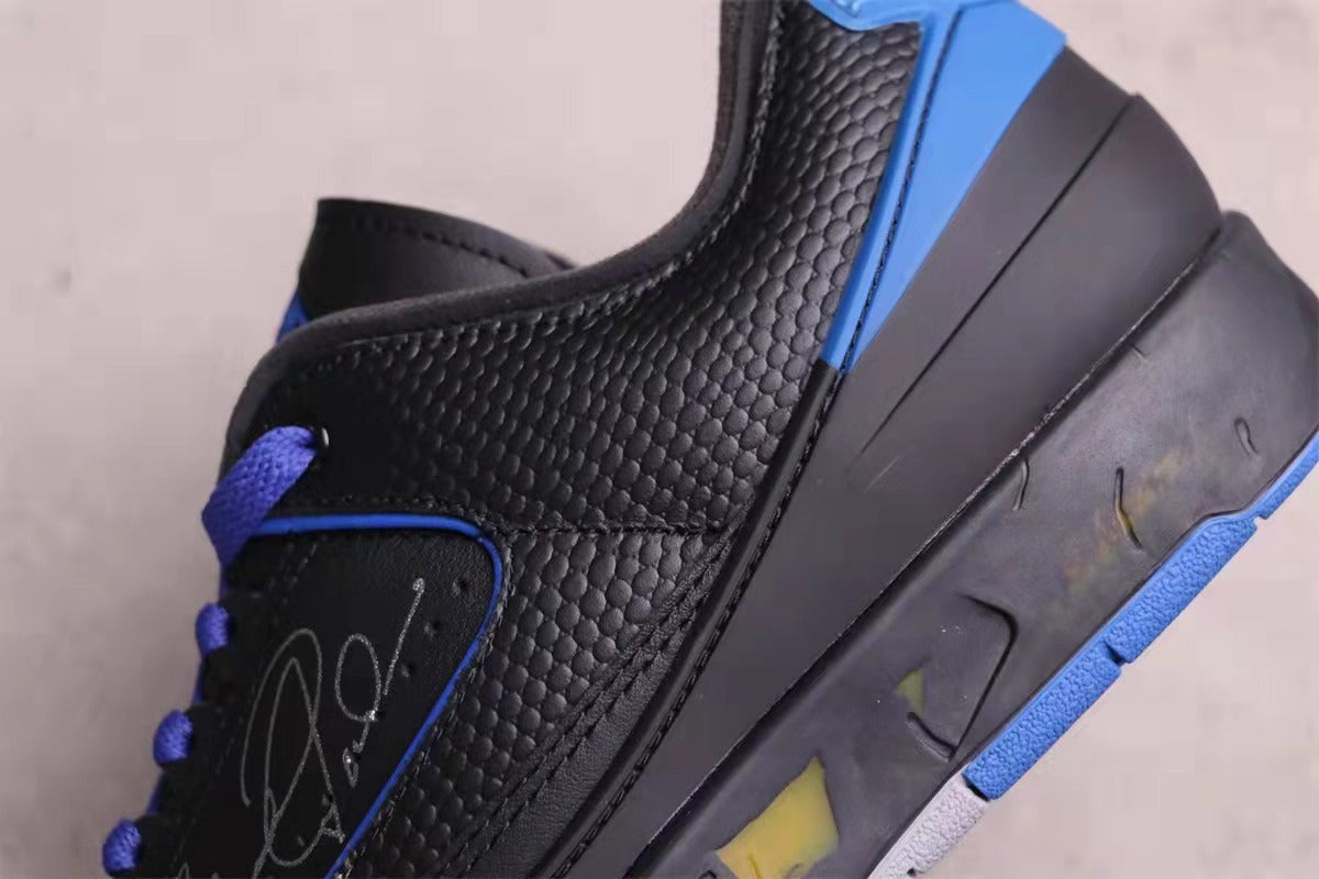 Jordan 2 Low x Sneakers in Off-White Black Blue DM7866-14 - product image from the listing.