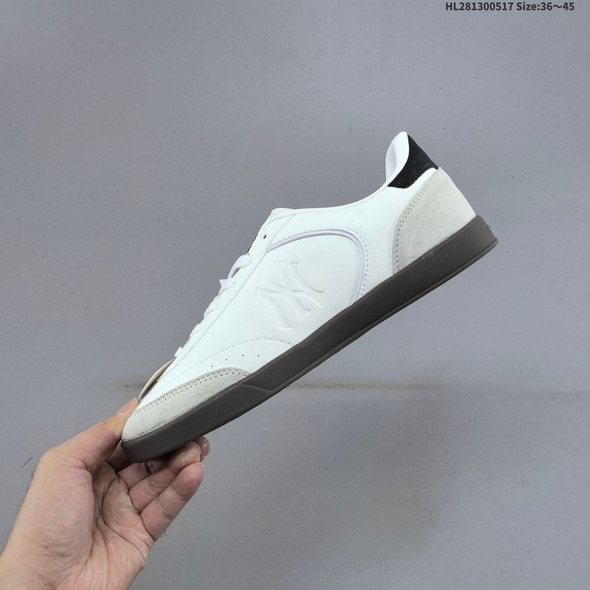 MLB Clubbie SD Low-Top Sneakers, in White and Green - product image from the listing.