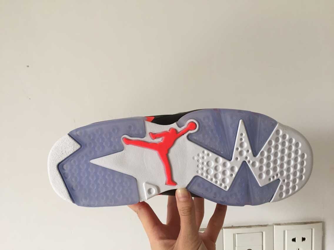 "Maldives" Jordan 6 Low White Black Red Sneakers - product image from the listing.