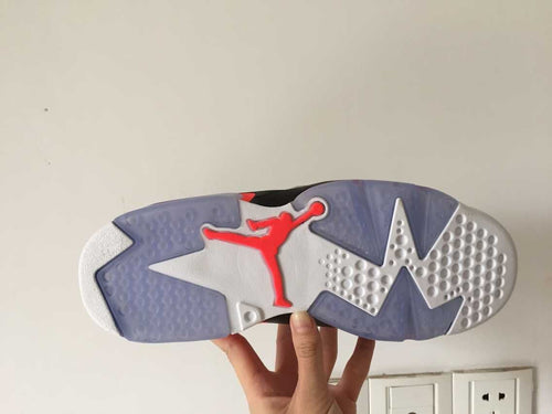 "Maldives" Jordan 6 Low White Black Red Sneakers - product image from the listing.