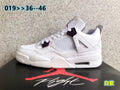 Air Jordan 4 White and Purple Sneakers - product image from the listing.