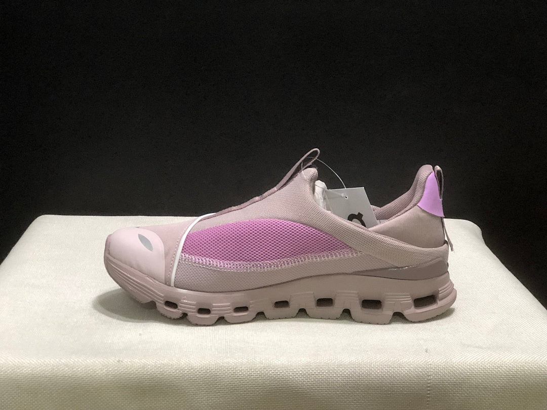 On Cloud 4 Coast Slip-On Trainers Pink/Purple - product image from the listing.