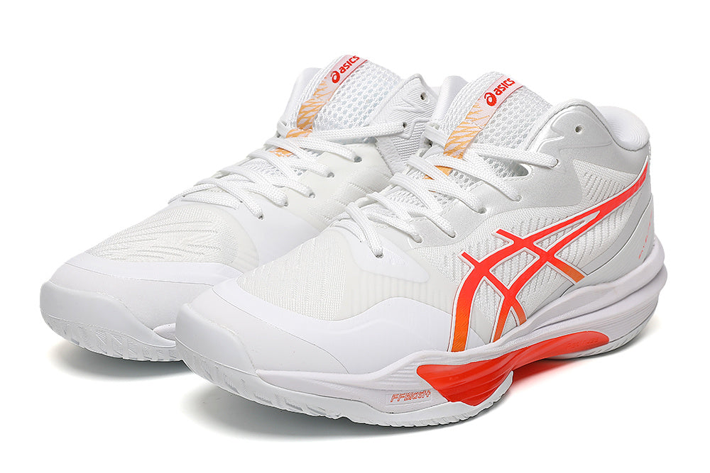 ASICS Sky Elite FF 3 Volleyball Shoes in White Orange - product image from the listing.