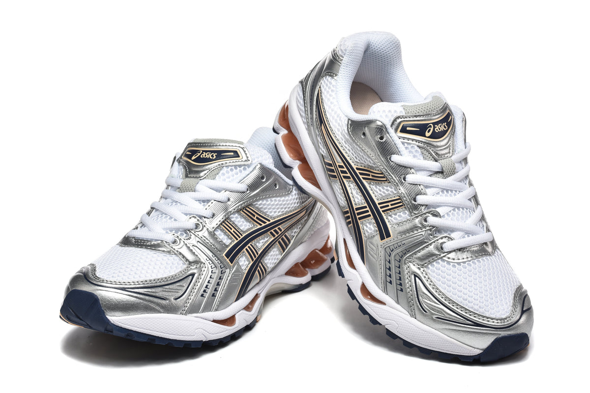 ASICS Gel-Kayano 14 Sneakers in White Silver - product image from the listing.