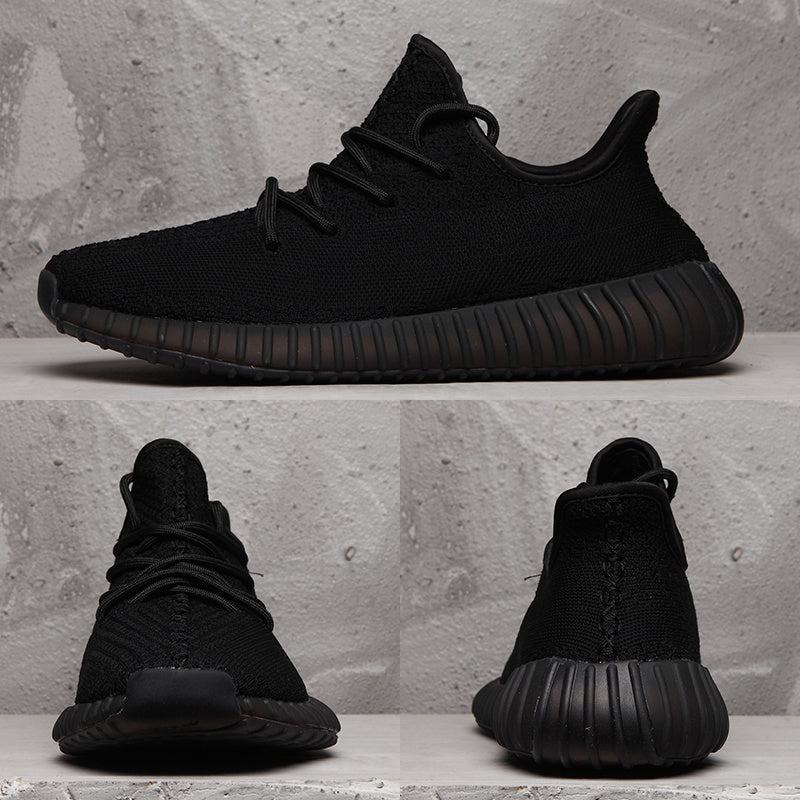 Yeezy 350 V2 Sneakers in Black Knit - product image from the listing.
