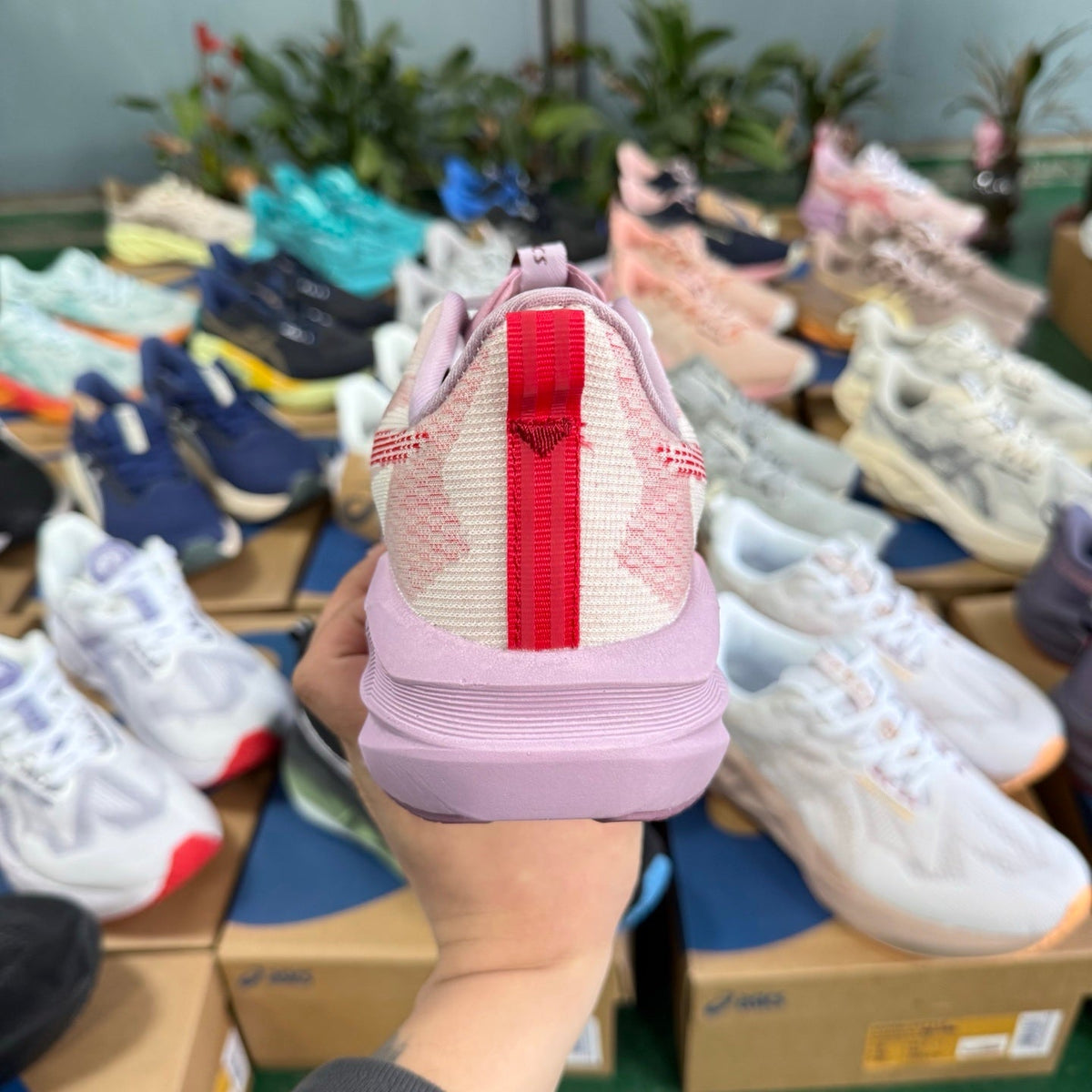 ASICS NOVABLAST 5 LE Running Shoes in Pink and Orange - product image from the listing.