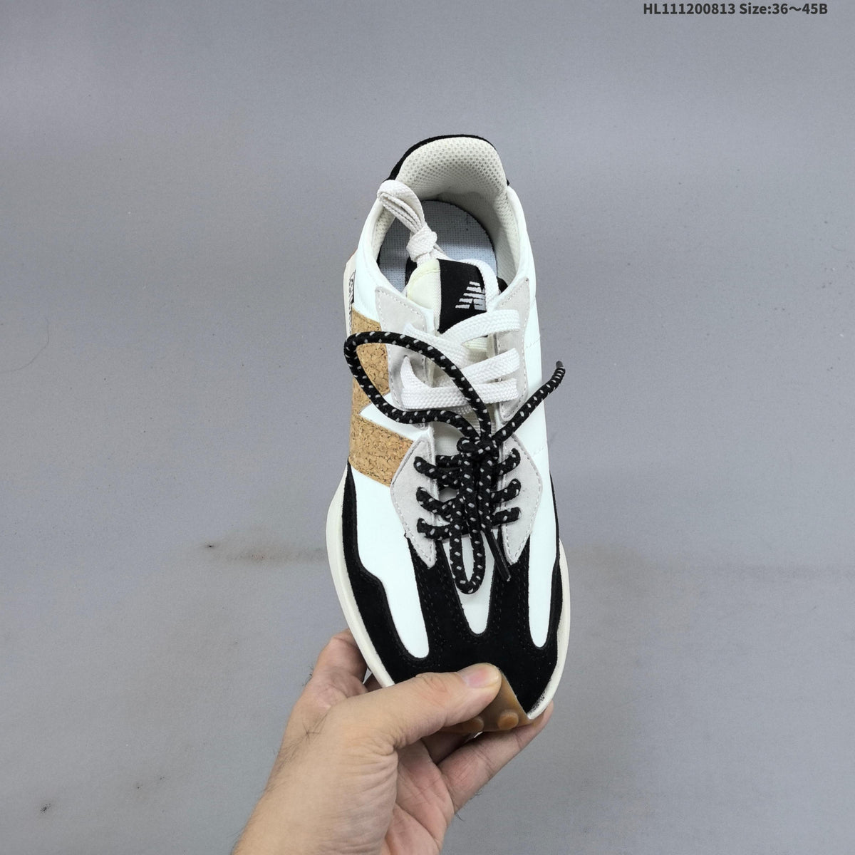 New Balance MS327KA1 Retro Lifestyle Sneakers, in White and Black - product image from the listing.
