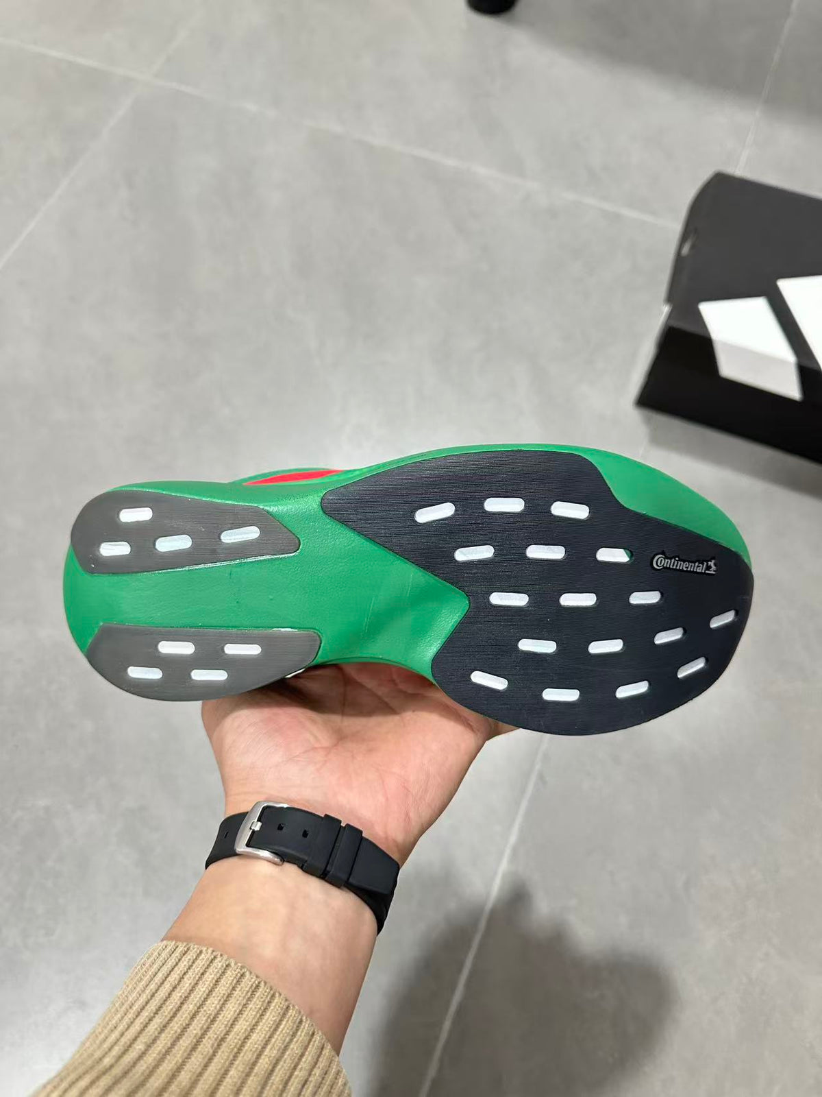 Adidas Lightstrike Pro Running Shoes in Green Red JQ4440 - product image from the listing.
