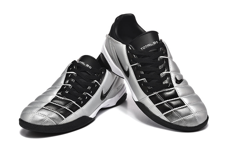 Nike Total 90 Indoor Soccer Shoes in Black Silver - product image from the listing.