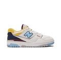 New Balance BB550NCF Sneakers in White, in Blue and Yellow - product image from the listing.