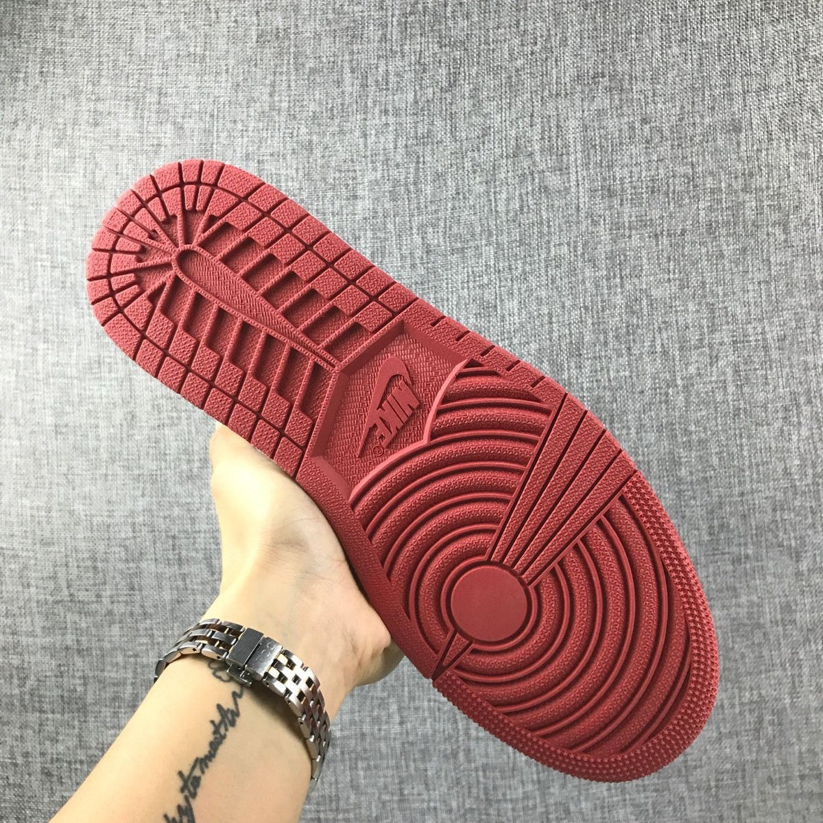 Black Toe Sneakers - Air Jordan 1 High 555088-184 - product image from the listing.