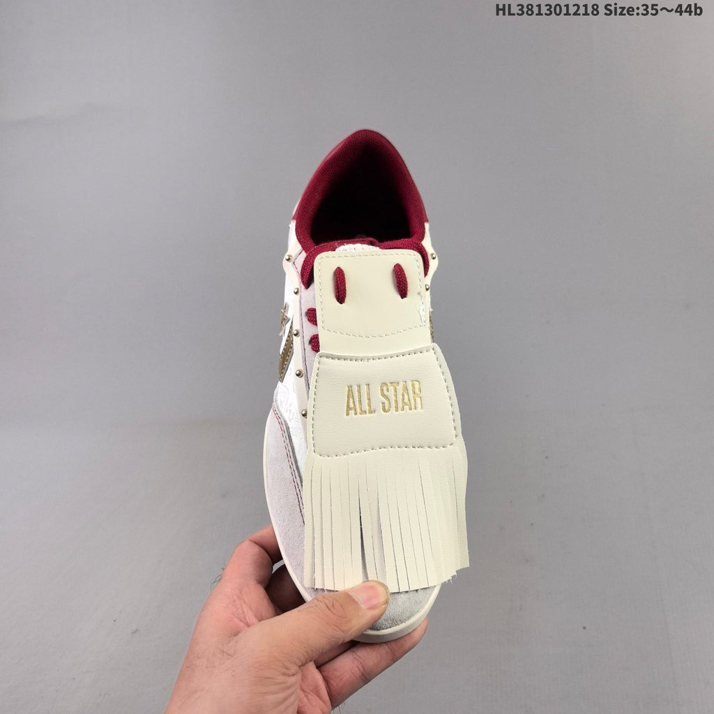 Converse 1970 Low-Top Sneakers in White Burgundy Gold - product image from the listing.