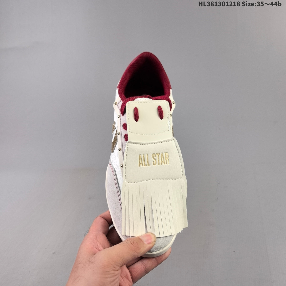 Converse 1970 Low-Top Sneakers in White Burgundy Gold - product image from the listing.
